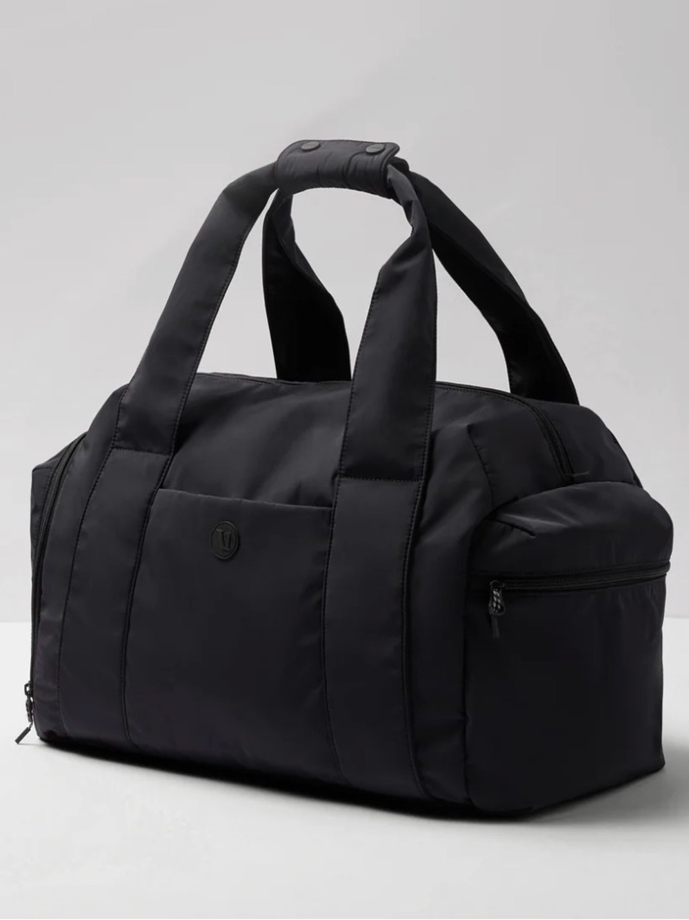 Vuori Black Crossbody Duffel Bag